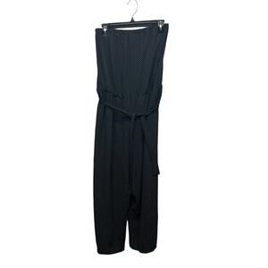 George Womens Jumpsuit 3X Strapless Polka Dot Crop Wide Leg Stretch Party Event